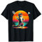 Katze Federball Badminton T-Shirt