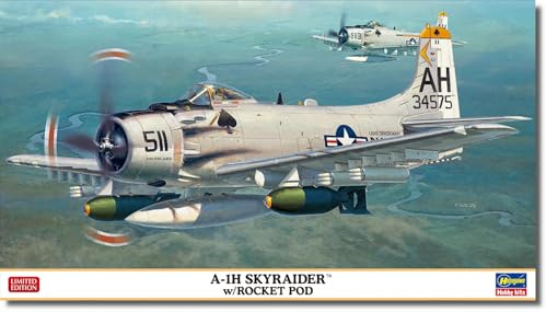 Hasegawa - 1/72 A-1H Skyrader mit Raketen-Hülse - Plastikmodellbausatz