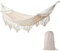 JUNYFFF Hamac Double À Barres Capacité De Charge Statique 300 Kg 300 X 150 Cm, Toile Hamacs Exterieur pour Intérieur, Balcon, Extérieur, Jardin, Voyage, Camping,Blanc