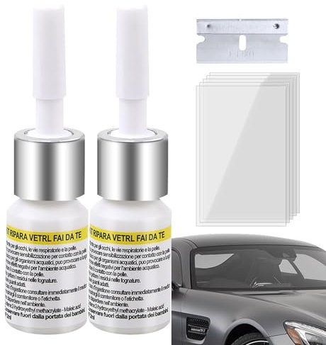 Windschutzscheiben-Glasreparaturflüssigkeit – einfach haltbares Harz | Risse weg Schnelle Befestigung Glas Nano Fluid, Glas Reparaturset, Windschutzscheiben-Werkzeug, langlebig für Kratzer,
