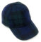 Scott and MacKenzie Harris Tweed Golf- oder Baseballkappe in Blau, Schwarz und Grün, Schwarz, blau, Einheitsgröße