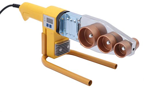 Muffenschweißgerät Rohrschweißgerät 1000W Profi Stumpfschweißgerät Rohrschweißmaschine Mit intelligenter Digitalanzeige für PPR PE PP Ø20-63mm Kunststoff Rohr (20-63mm)