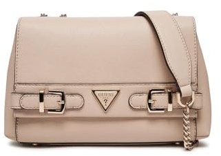 GUESS Eco Ali Convertible Xbody Flap Bag Almond