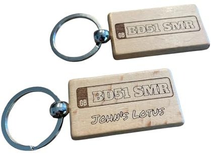 Ashton and Finch Personalised Car Number Plate Keyring – Custom Engraved Keychain with Your Car Registration – Ideal for Car Owners and Unique Gifts