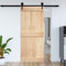 IKAYAA Porte Interne Porte scorrevoli da Interno Porta Scorrevole Legno Porta in Legno Massello di Pino-100 x 210 cm-Tipo 3