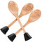 KOMBIUDA Set di 3 Trofei A Forma di Cucchiaio di Legno con Base per Competizioni Cucina 1° 2° 3° Set Trofei Cucchiaio