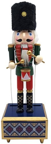 Illkjasfc Natale Schiaccianoci Music Box Legno Schiaccianoci Soldato Pupazzi Dipinti A Mano Decorazioni Per Tavolo