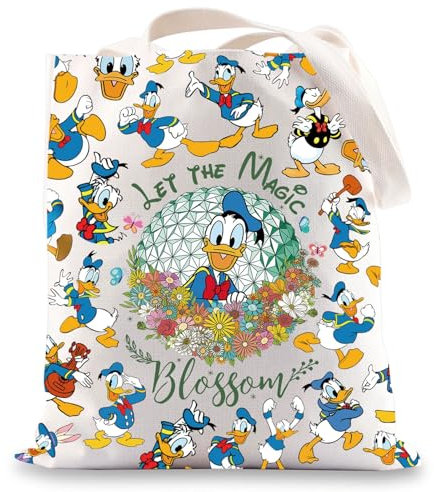 BWWKTOP Lustige Enten-Tragetasche mit Entenmotiv, Cartoon-Liebhaber, Geschenke, Let The Magic Donald, Umhängetasche, Kingdom of Dreams Duck, Merchandise, Magic Donald, Einheitsgröße