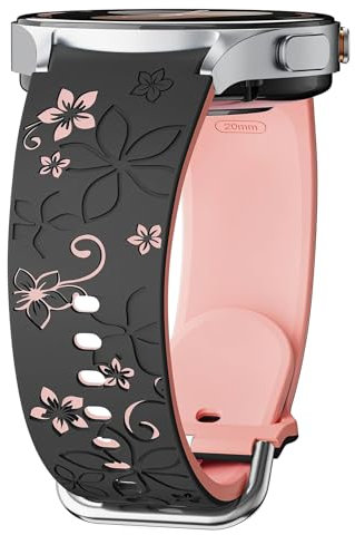 Bracelet En Silicone Souple Pour Femme, Bracelet Gravé Floral Compatible Avec Samsung Galaxy Watch 7 6 5 4 Fe 40mm 44mm/6 4 Classic 43mm 47mm 42mm 46mm/5 Pro 45mm