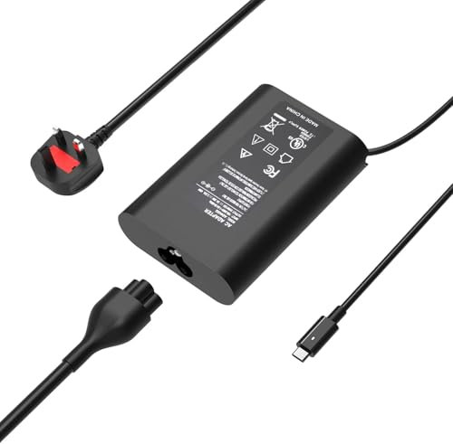 45W USB C Type C Charger Power Supply AC Adapter Compatible with Dell XPS 12 9250 XPS 13 9360 9370 Inspiron 14 7437 Latitude 7275 7370 5175 5285 5290-2in1 7390-2in1 Series Laptop
