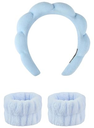 Heyumybit Headband,Bandeau Spa pour Femme,Bandeau en Éponge pour le Lavage du Visage,Skincare Serre Tete Femme pour le Lavage du Visage,Les Soins de la Peau,la Douche