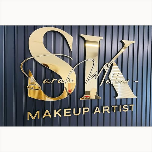Custom Acrylic Business Sign, Professional 3D Laser Cut Acrylic Letter Personalized Business Logo Signage for Wall, Storefront Salon Office Company Retail Studio Cafe Bar Building Business Home