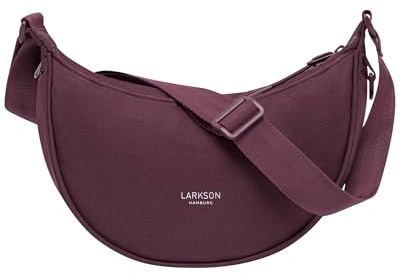 LARKSON Crossbody Bag Damen & Herren Rot - Solveig Small - Umhängetasche im Halbmond Style - Halbrunde Schultertasche - Moon Bag Design - Wasserabweisend