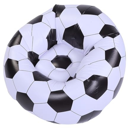 Yosoo Health Gear Aufblasbarer Fußballstuhl, PVC-Fußballsofa, Tragbare Blow-Up-Lounge, mit Ergonomischer Rückenstütze, für Wohnzimmer, Schlafzimmer, Balkon