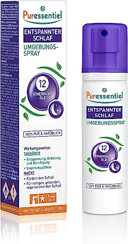 Puressentiel - Sommeil - Spray Aérien Sommeil et Détente aux 12 Huiles Essentielles relaxantes - 100% Pures et Naturelles - Aide à calmer les tensions et à favoriser le sommeil réparateur - 75 ml
