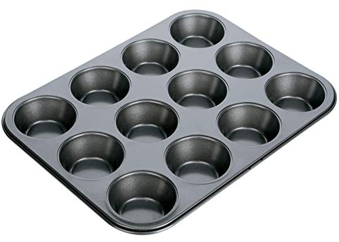 Tescoma Delicia Stampo per Muffin, Nero, per 12