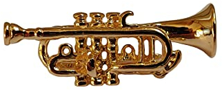 GEWA 980036 Unisex-Brosche Anstecknadel Trompete, goldfarbig
