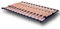 Promo Matelas - Sommier Cadre Extensible 27 Lattes - Bleu Nuit - 84 À 156 X 190 Cm