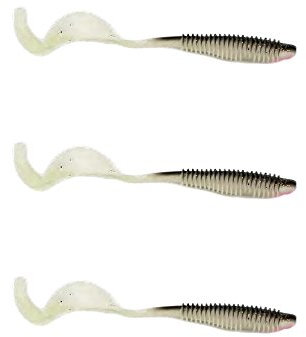 3 STK Wurm Twister Softbaits 13 cm Gummiköder Barsch Kunstköder Angelköder Hecht (01)