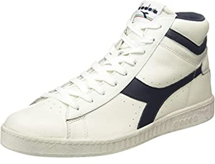 Diadora Game L High Waxed, Sneaker Unisex - Adulto, Bianco Verde, 45 EU