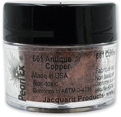 Jacquard Pearl Ex Pigment Powder 3 Grams Antique Copper - Loose Mica Powder for Epoxy Resin, Watercolors, Calligraphy Ink & Clay - Epoxy Pigment Powder - Epoxy Resin Color