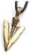 Drachensilber Pfeilspitze Schmuck Pfeil Anhänger Bronze, Länge mit Öse: 3cm, inkl. Band