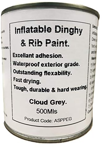 1 x 500ml Cloud Grey Inflatable Dinghy Anti Slip Paint. Boat Rib Fishing Raft
