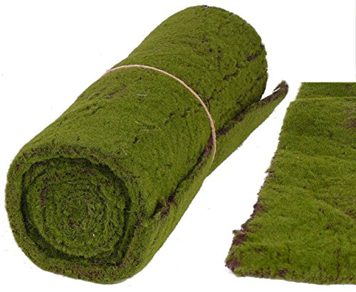 kunstpflanzen-discount.com Künstliche Moosmatte auf Rolle mit 50 x 205cm - Kunstmoos aus Textilfaser Material zum Dekorieren für viele Anlässe