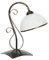 Licht-Erlebnisse Nachttischleuchte Glas Metall in Messing Weiß Schlafzimmer 37 cm E27 wohnlich blendarm Rustikal Landhaus Tischlampe Wohnzimmer ANTICA