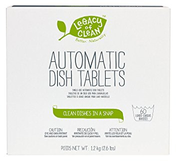 Legacy of Clean Dish Drops Dishwasher Tablets Detergent (60 Tablets)