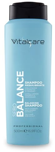 Vitalcare | Sebo Balance – Rebalancing Shampoo, Shampoo für Capelli Grassi oder Tendenti ad Ingrassare, mit Vitamin E Zjcomplex, 500 ml
