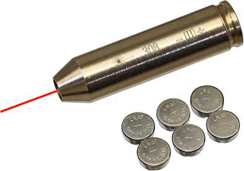 MAYMOC 243/308WIN/7mm-08REM Bore Sight Red Dot Patrone mit 2 Sätzen Batterien