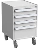 Treston ESD Schubladenschrank 60649303 mit Rollen 100% Auszug für die Elektronikindustrie