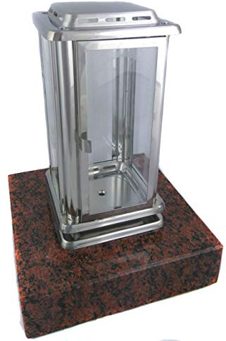 designgrab Grablampe Royal aus Edelstahl mit Granitsockel aus Granit Vanga