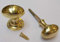 S & S International Rim KNOBS Oval Old Vintage Retro Style Rim Door knobs for Rim Locks Polished Brass (Polished Brass)