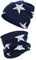 TupTam Unisex Kinder Beanie Mütze Schlauchschal Set, Farbe: Sterne Weiß/Dunkelblau, Größe: 52-54