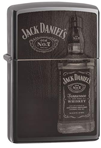 ZIPPO – Sturmfeuerzeug, Jack Daniel’s ©, Color Image, Black Ice, nachfüllbar, in hochwertiger Geschenkbox