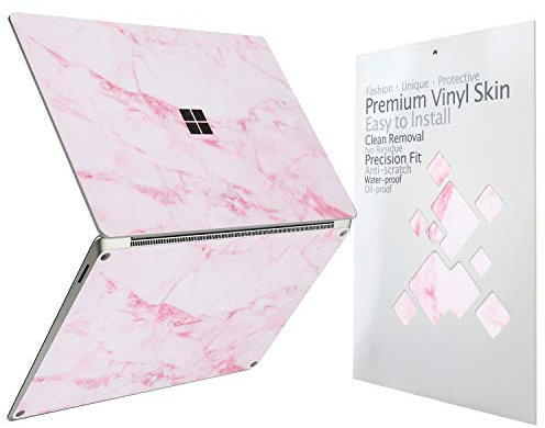 Digi-Tatoo Ultra Thin Protective Cover Skin Decal Sticker for Microsoft Surface Laptop 5 (2022 Release)/Laptop 4, Easy Apply, Anti-Scratch, Residue Free Vinyl Skin [Pink Marble]