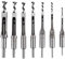 7 pcs Square Hole Mortise Chisel Drill Bit Tools 3/4 5/8 9/16 1/2 3/8 5/16 1/4, HSS Woodworking Hole Saw Mortising Chisel Drill Bit Set