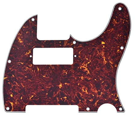 Dopro Tele Guitar Pickguard Scratch Plate with Mini Humbucker-Tonabnehmer Hole Fits USA/Mexican Fender Telecaster Vintage Tortoise