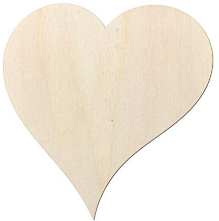 Herz aus Holz Typ1 - Herzform - Ideal als Herz Deko zur Hochzeit - zum selberbemalen (100x103 mm)