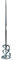 Toolty Profesional Mixing Paddle 120 x 750mm - SDS Thread - Galvanized Mixer Whisk Stirrer - Positive 3-Blade - for Plaster, Gypsum, Adheives, Concrete, Cement, Glue, Paint, DIY - TLTY-1578P