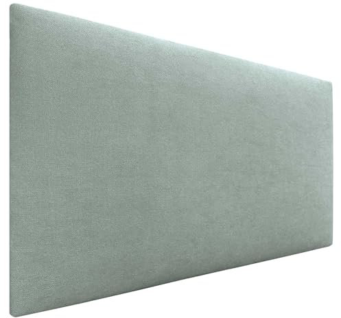 DHOME Tête de lit luxe tapissée en similicuir ou tissu Aqualine Pro -Tissus vert d’eau, 95 cm (lits 70/80/90)