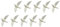 Milisten 10Pcs Puppenhaus Taube Miniatur Tiere Figuren Fee Garten Vogel Statue Taube Modell Weihnachten Micro Landschaft DIY Terrarium Handwerk Bonsai Ornament Weiß
