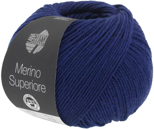LANA GROSSA Merino Superiore | Pure, extrafeine Merinowolle waschmaschinenfest und filzfrei | Handstrickgarn aus 100% Schurwolle (Merino extrafein) | 50g Wolle zum Stricken & Häkeln | 180m Garn FB20