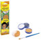 Jovi Infantil Animals, Estuche 3 Botes de 8ml, Crema, Colores Blanco, Naranja y Negro, Incluye Esponja de Maquillaje y Pincel Plano (174AN)