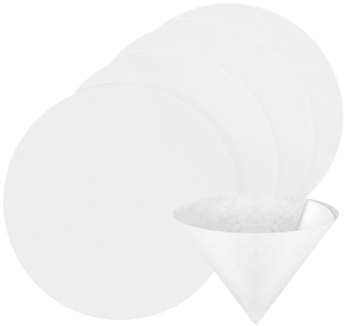 ULTECHNOVO Filterpapier Rund 18 cm 100 Stück Weiße Laborfilter Mit Mittlerer Durchflussrate Geeignet Für Chemieanwendungen Und Allgemeine Filtration Im Labor