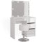 Vicco Schminktisch Sherry, Weiß Hochglanz, 90 cm mit LED Beleuchtung und Hocker