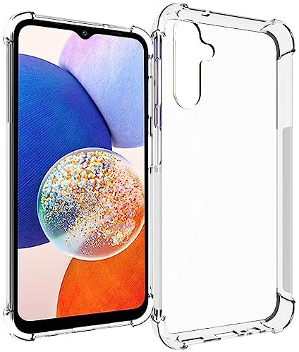 iMoshion Softcase,Backcover Hülle kompatibel mit Samsung Galaxy A14 (5G), Samsung Galaxy A14 (4G) – Shockproof Case Handyhülle – Silikon Schutzhülle in Transparent [Verstärkte Ecken, Stoßfest, Dünn]