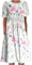 Ladies Dress Clearance Summer Loose Short Sleeve Print Midi Dress Casual Beach Bohemian Party Elegant Plaid Dresses with Pockets Plus Size UK Hot Pink